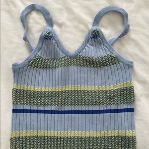 Cider tank top. Size- small. Colors: blue green and yellow